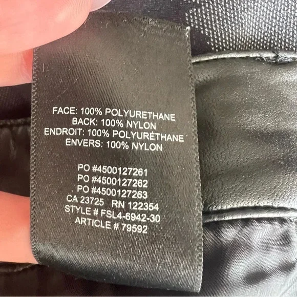 Aritzia Wilfred Oracle Faux Leather High Waisted Pants Black - Picture 11 of 11